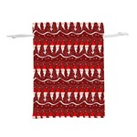 Bearded santa pattern Lightweight Drawstring Pouch (L) Back