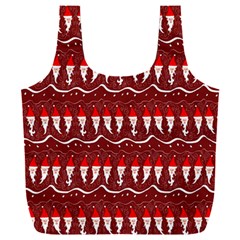 Bearded Santa Pattern Full Print Recycle Bag (xxl) by bloomingvinedesign