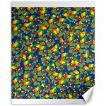 Clown World Pepe The Frog Honkhonk Meme Kekistan Funny Pattern Blue  Canvas 11  x 14  10.95 x13.48  Canvas - 1