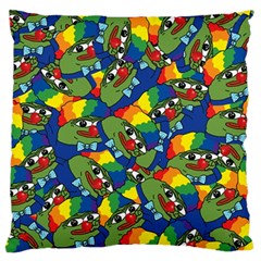 Clown World Pepe The Frog Honkhonk Meme Kekistan Funny Pattern Blue  Standard Flano Cushion Case (two Sides) by snek