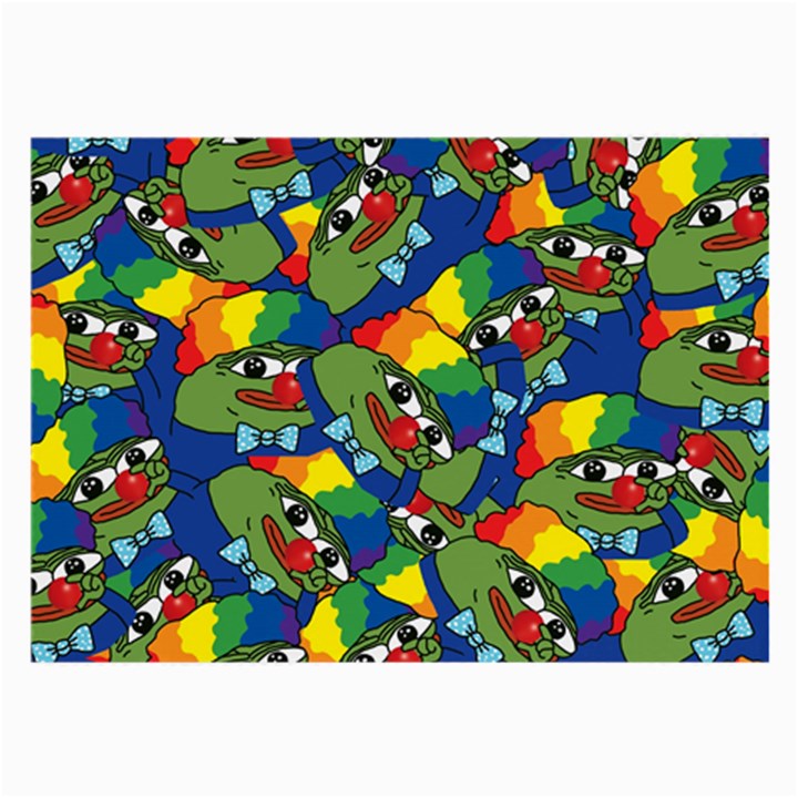 Clown World Pepe The Frog Honkhonk Meme Kekistan Funny Pattern Blue  Large Glasses Cloth