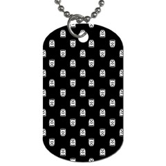 Sketchy Cartoon Ghost Drawing Motif Pattern Dog Tag (one Side) by dflcprintsclothing