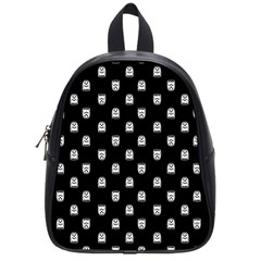 Sketchy Cartoon Ghost Drawing Motif Pattern School Bag (small)