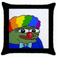 Clown World Pepe The Frog Honkhonk Meme Kekistan Funny Throw Pillow Case (black) by snek