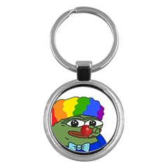 Clown World Pepe The Frog Honkhonk Meme Kekistan Funny Key Chain (round) by snek