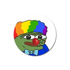 Clown World Pepe The Frog Honkhonk Meme Kekistan Funny Magnet 3  (round) by snek