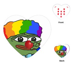 Clown World Pepe The Frog Honkhonk Meme Kekistan Funny Playing Cards Single Design (heart) by snek