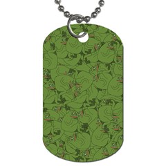 Groyper Pepe The Frog Original Meme Funny Kekistan Green Pattern Dog Tag (two Sides) by snek