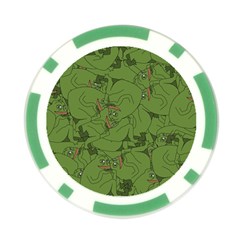 Groyper Pepe The Frog Original Meme Funny Kekistan Green Pattern Poker Chip Card Guard by snek