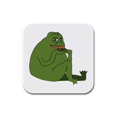 Groyper Pepe The Frog Original Funny Kekistan Meme  Rubber Square Coaster (4 Pack)  by snek