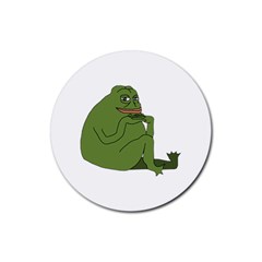 Groyper Pepe The Frog original funny Kekistan meme  Rubber Coaster (Round) 