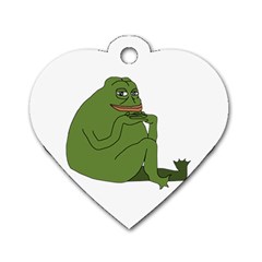 Groyper Pepe The Frog Original Funny Kekistan Meme  Dog Tag Heart (one Side) by snek