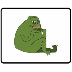 Groyper Pepe The Frog Original Funny Kekistan Meme  Double Sided Fleece Blanket (medium)  by snek