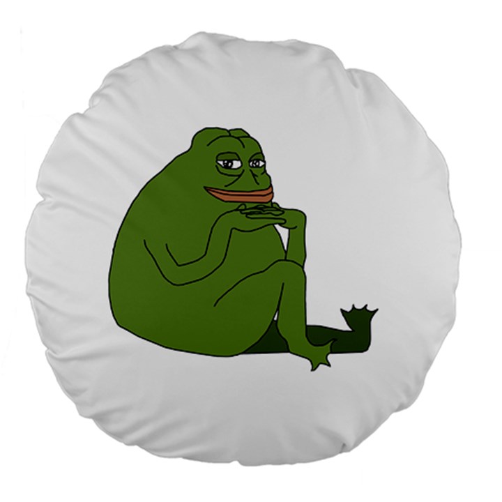 Groyper Pepe The Frog original funny Kekistan meme  Large 18  Premium Flano Round Cushions