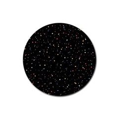 Abstract Colorful Glitters Background Vector Rubber Round Coaster (4 Pack)  by Vaneshart