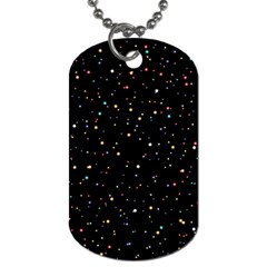 Abstract Colorful Glitters Background Vector Dog Tag (two Sides) by Vaneshart