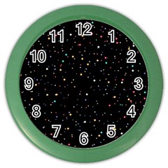 Abstract Colorful Glitters Background Vector Color Wall Clock by Vaneshart