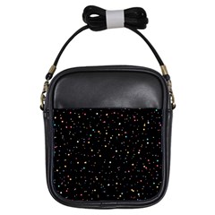 Abstract Colorful Glitters Background Vector Girls Sling Bag by Vaneshart