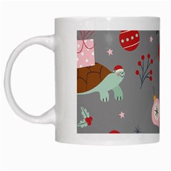 Funny Christmas Pattern White Mugs