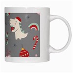 Funny Christmas Pattern White Mugs Right