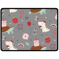 Funny Christmas Pattern Fleece Blanket (large)  by Vaneshart