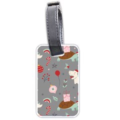 Funny Christmas Pattern Luggage Tag (one Side) by Vaneshart