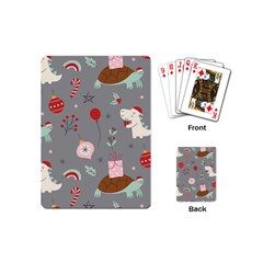 Funny Christmas Pattern Playing Cards Single Design (mini) by Vaneshart