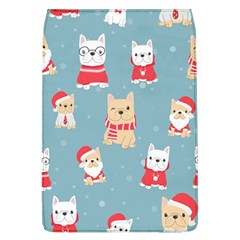 Cute French Bulldog Puppy Dog Christmas Costume Seamless Pattern Removable Flap Cover (l) by Vaneshart