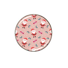 Cute Christmas Santa Seamless Pattern Hat Clip Ball Marker (10 Pack) by Vaneshart