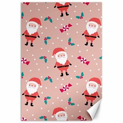 Cute Christmas Santa Seamless Pattern Canvas 12  X 18  by Vaneshart