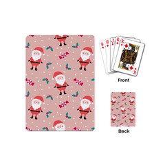 Cute Christmas Santa Seamless Pattern Playing Cards Single Design (mini) by Vaneshart