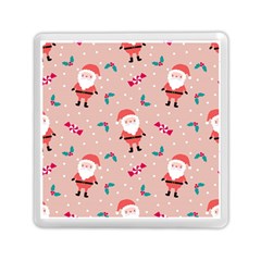 Cute Christmas Santa Seamless Pattern Memory Card Reader (square)