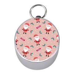 Cute Christmas Santa Seamless Pattern Mini Silver Compasses by Vaneshart