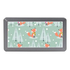 Cute Fox Christmas Winter Seamless Pattern Memory Card Reader (mini) by Vaneshart