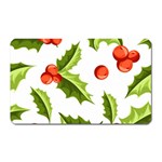 Christmas Holly Berry Seamless Pattern Magnet (Rectangular) Front