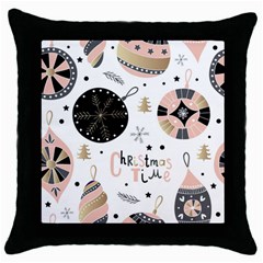 Christmas Time Throw Pillow Case (black) by Vaneshart