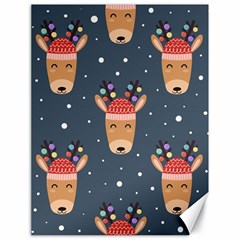 Cute Deer Heads Seamless Pattern Christmas Canvas 18  X 24  by Vaneshart