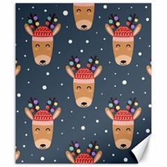 Cute Deer Heads Seamless Pattern Christmas Canvas 20  X 24  by Vaneshart