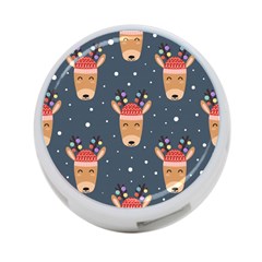 Cute Deer Heads Seamless Pattern Christmas 4-port Usb Hub (two Sides) by Vaneshart