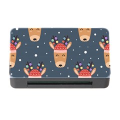 Cute Deer Heads Seamless Pattern Christmas Memory Card Reader With Cf by Vaneshart