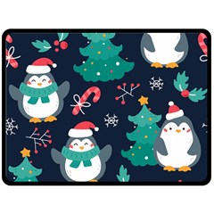 Colorful Funny Christmas Pattern Fleece Blanket (large)  by Vaneshart