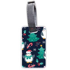 Colorful Funny Christmas Pattern Luggage Tag (one Side) by Vaneshart