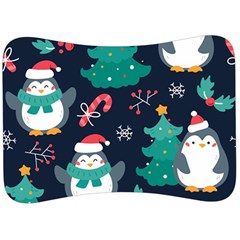 Colorful Funny Christmas Pattern Velour Seat Head Rest Cushion by Vaneshart