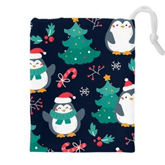 Colorful Funny Christmas Pattern Drawstring Pouch (4xl) by Vaneshart