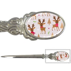 Christmas Seamless Pattern With Reindeer Letter Opener by Vaneshart