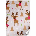 Christmas Seamless Pattern With Reindeer Canvas 12  x 18  11.88 x17.36  Canvas - 1