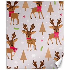 Christmas Seamless Pattern With Reindeer Canvas 20  X 24  by Vaneshart