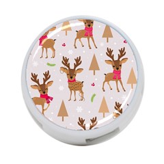 Christmas Seamless Pattern With Reindeer 4-port Usb Hub (one Side) by Vaneshart