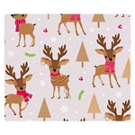 Christmas Seamless Pattern With Reindeer Double Sided Flano Blanket (Small)  50 x40  Blanket Back