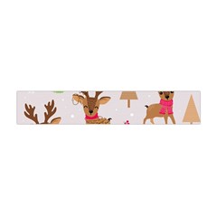 Christmas Seamless Pattern With Reindeer Flano Scarf (mini) by Vaneshart